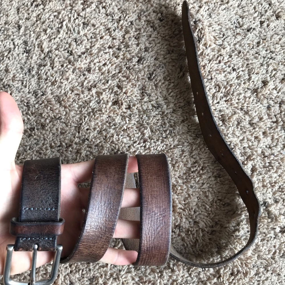 Men’s Brown Leather Belt By American Eagle